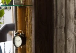 BARK #204 Mobile Pensile In Legno Di Acacia Laccato / Marrone 45x30x145 -Massivmoebel24 33 320 406 0204 6