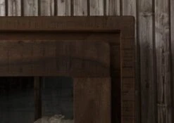 BARK #208 Vetrina In Legno Di Acacia Laccato / Marrone 98x40x180 15 BARK #208 Vetrina In Legno Di Acacia Laccato / Marrone 98x40x180 -Massivmoebel24 33 320 406 0208 5