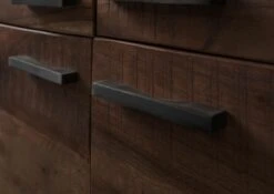 BARK #208 Vetrina In Legno Di Acacia Laccato / Marrone 98x40x180 16 BARK #208 Vetrina In Legno Di Acacia Laccato / Marrone 98x40x180 -Massivmoebel24 33 320 406 0208 6