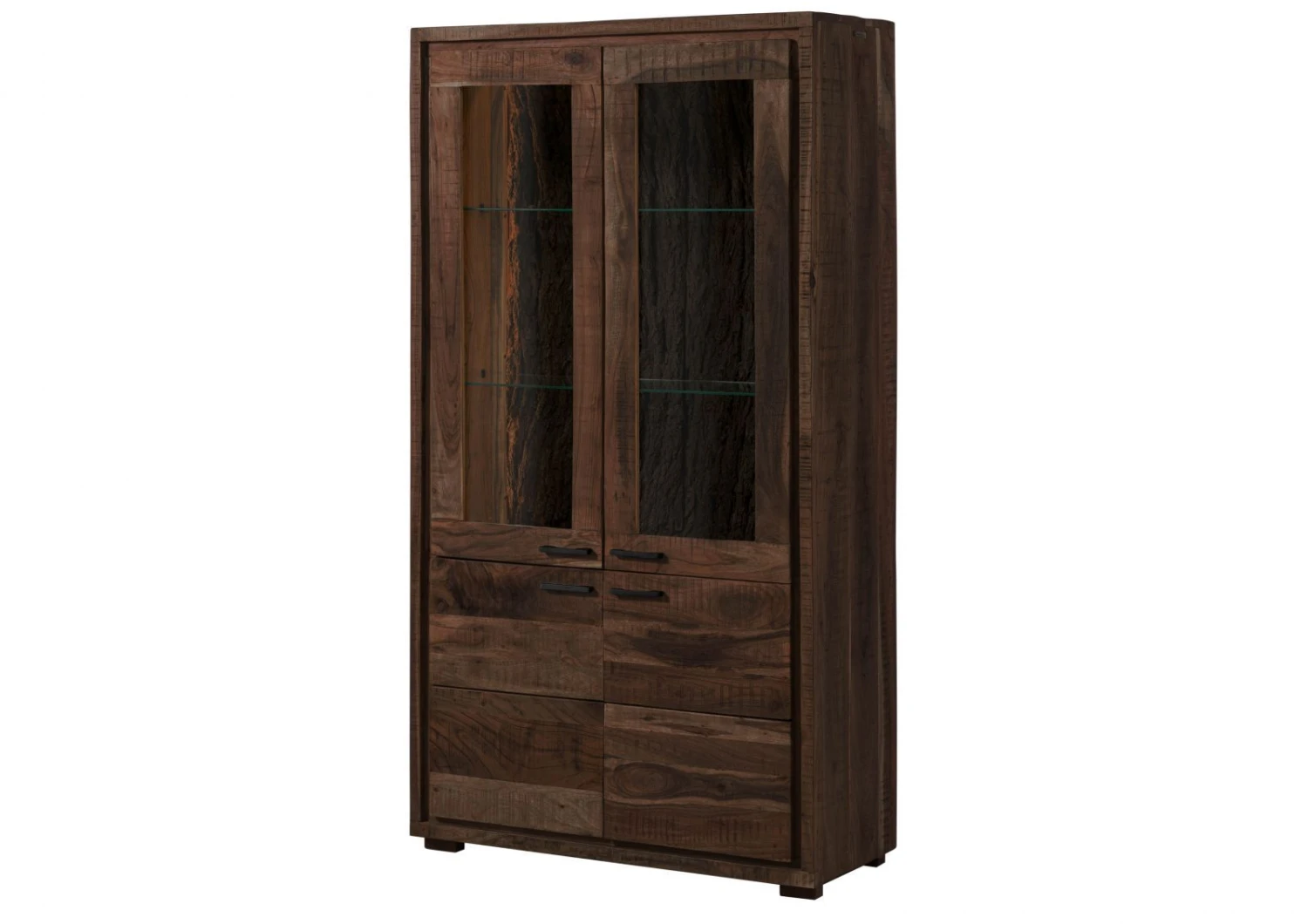 BARK #208 Vetrina In Legno Di Acacia Laccato / Marrone 98x40x180 11 BARK #208 Vetrina In Legno Di Acacia Laccato / Marrone 98x40x180 - immagine 9