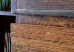 CITY #03 Vetrina In Legno Di Acacia/ Legno Riciclato - Laccato /marrone 90x40x183 17 CITY #03 Vetrina In Legno Di Acacia/ Legno Riciclato - Laccato /marrone 90x40x183 -Massivmoebel24 33 320 753 0003 7