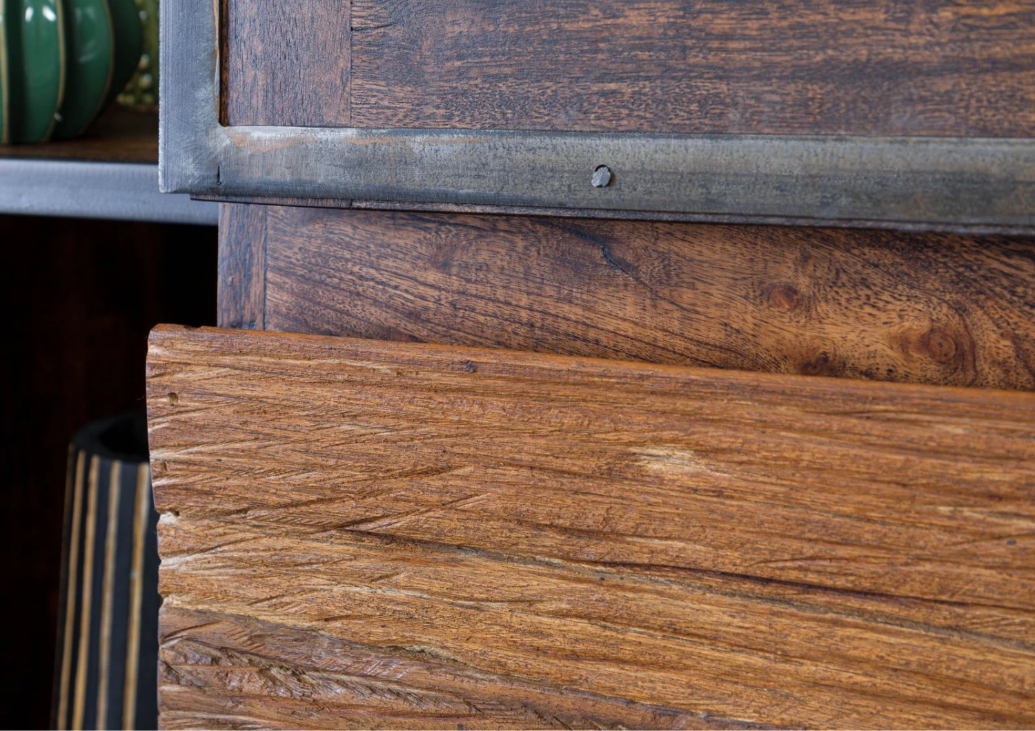 CITY #03 Vetrina In Legno Di Acacia/ Legno Riciclato - Laccato /marrone 90x40x183 9 CITY #03 Vetrina In Legno Di Acacia/ Legno Riciclato - Laccato /marrone 90x40x183 - immagine 7