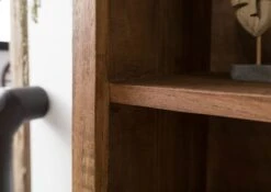 BARK #101 Scaffale In Legno Di Acacia Laccato / Natur 118x40x180 -Massivmoebel24 33 340 406 0101 6