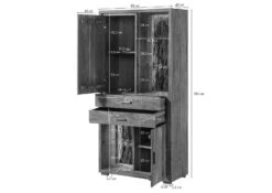 BARK #203 Armadio In Legno Di Acacia Laccato / Marrone 88x40x180 -Massivmoebel24 33 340 406 0103 8