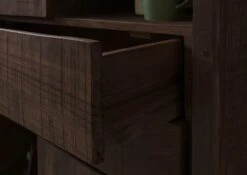 BARK #203 Armadio In Legno Di Acacia Laccato / Marrone 88x40x180 -Massivmoebel24 33 340 406 0203 5