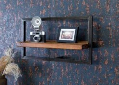 CITY #08 Mensola In Legno Riciclato/ Ferro - Laccato / Marrone 65x25x35 13 CITY #08 Mensola In Legno Riciclato/ Ferro - Laccato / Marrone 65x25x35 -Massivmoebel24 33 350 753 0008 3