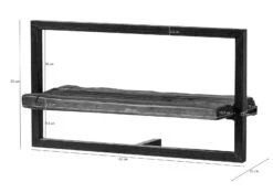 CITY #08 Mensola In Legno Riciclato/ Ferro - Laccato / Marrone 65x25x35 18 CITY #08 Mensola In Legno Riciclato/ Ferro - Laccato / Marrone 65x25x35 -Massivmoebel24 33 350 753 0008 8