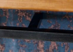 CITY #09 Mensola In Legno Riciclato/ Ferro - Laccato / Marrone 35x25x75 -Massivmoebel24 33 350 753 0009 5