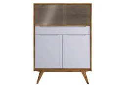 ORIGINAL RETRO #15 Vetrinetta In Legno Di Quercia Selvatica - Oliato / Nartur - Bianco 100x48x141 9 ORIGINAL RETRO #15 Vetrinetta In Legno Di Quercia Selvatica - Oliato / Nartur - Bianco 100x48x141 -Massivmoebel24 35 310 101 0023 9