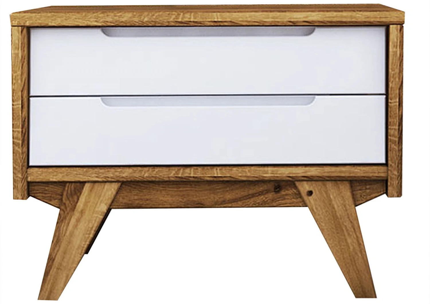 Comodino In Legno Di Quercia Selvatica 55x38x42 Bianco Oliato ORIGINAL RETRO #01 6 Comodino In Legno Di Quercia Selvatica 55x38x42 Bianco Oliato ORIGINAL RETRO #01 - immagine 4