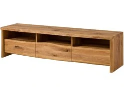 Mobile TV In Legno Di Quercia Selvatica 191x45x50 Quercia Naturale Oliato PURE OAK #109 -Massivmoebel24 38 313 876 0109 9