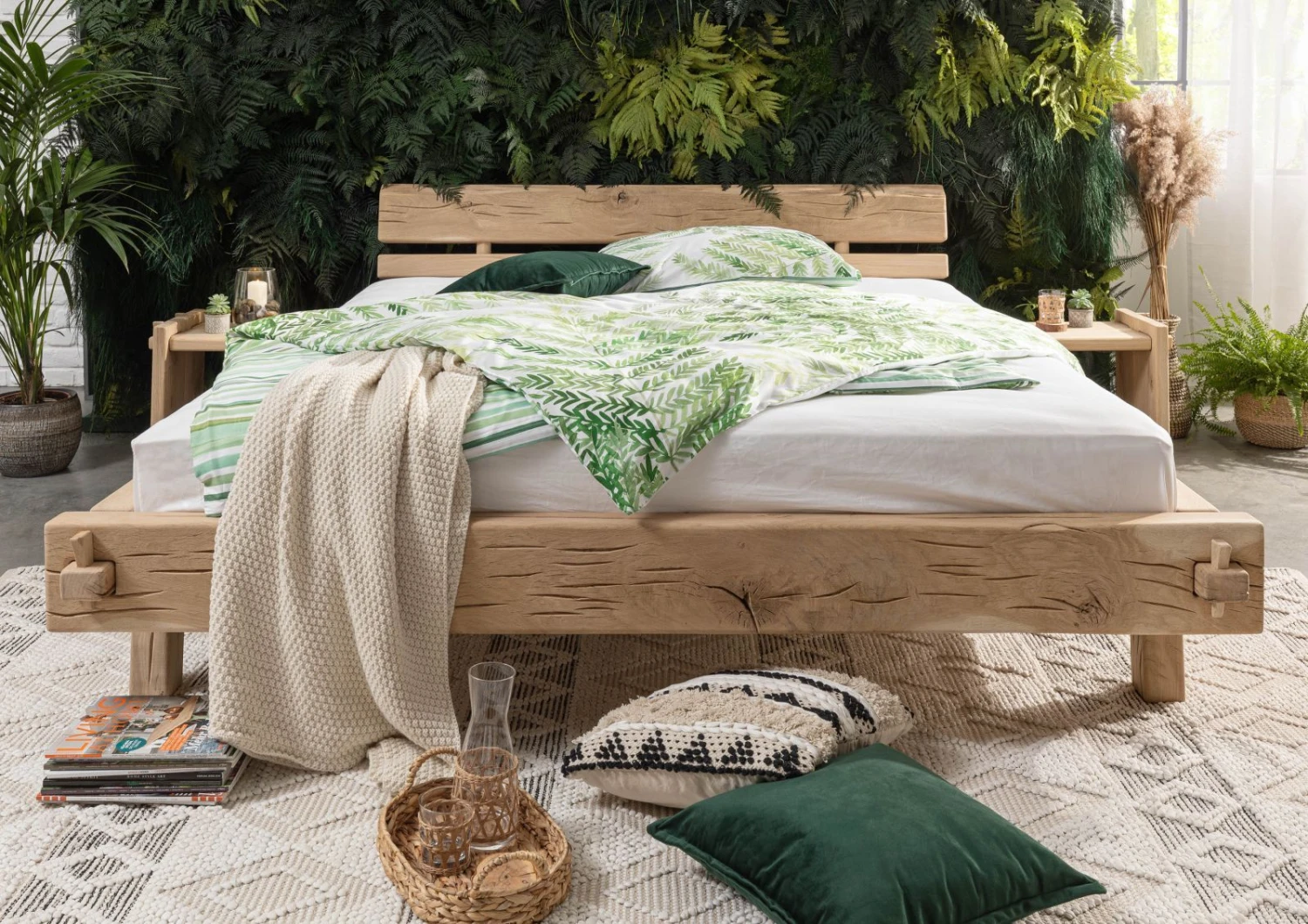 OAK HEART #03 Letto Matrimoniale A Travi In Legno Di Quercia - Oliato / Natur 5 OAK HEART #03 Letto Matrimoniale A Travi In Legno Di Quercia - Oliato / Natur - immagine 3