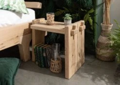 Comodino In Legno Di Rovere 54x34x45 Quercia Naturale Oliato OAK HEART #11