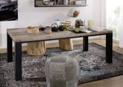 Tavolo Da Pranzo In Legno Di Quercia Selvatica 260x100x76 Bianco Oliato VILLANDERS #222