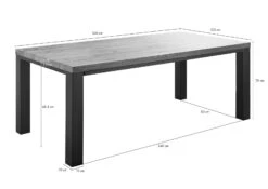 Tavolo Da Pranzo In Legno Di Quercia Selvatica 260x100x76 Bianco Oliato VILLANDERS #222 12 Tavolo Da Pranzo In Legno Di Quercia Selvatica 260x100x76 Bianco Oliato VILLANDERS #222 -Massivmoebel24 48 115 200 1022 08