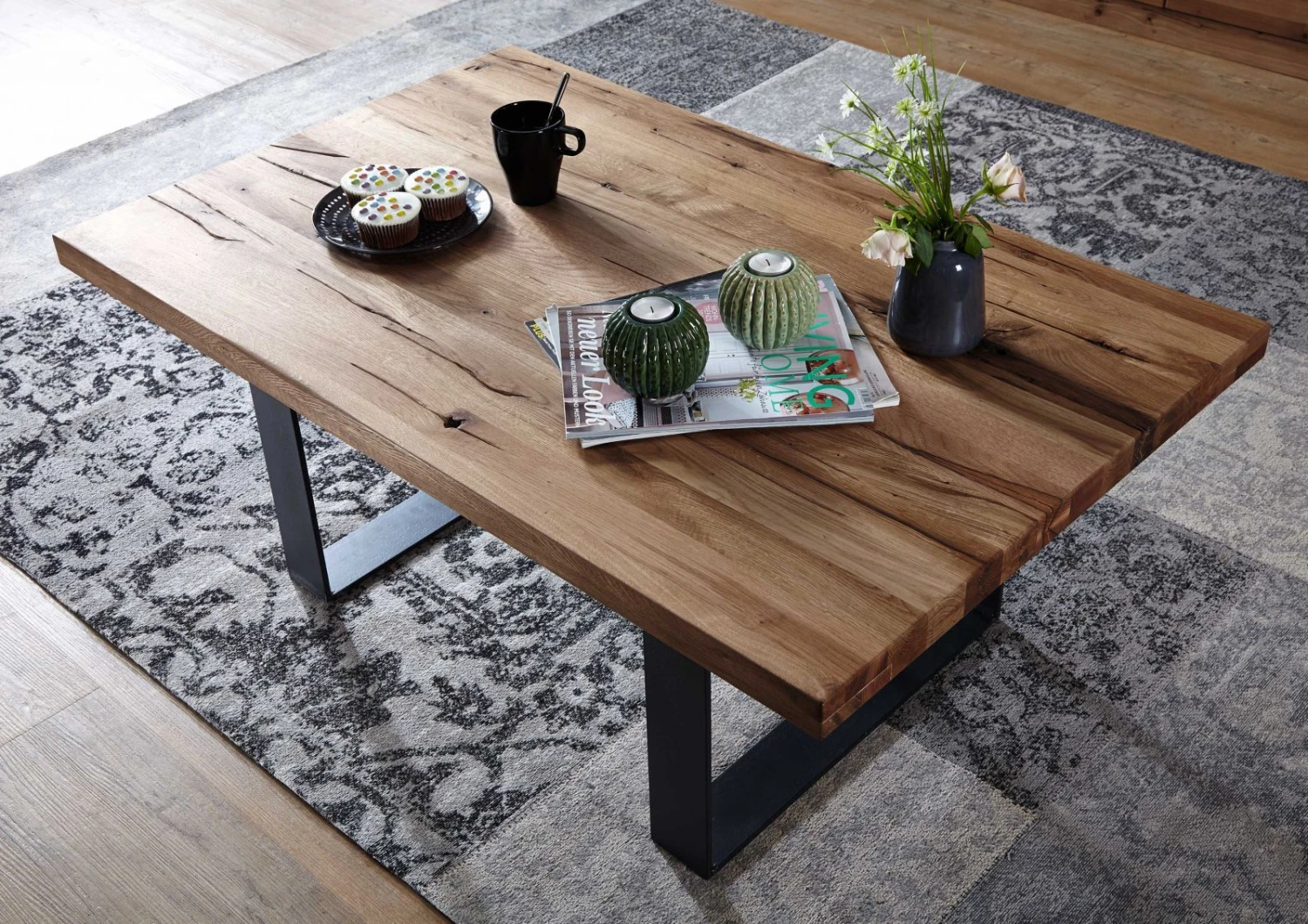 Tavolino Da Salotto In Legno Di Quercia Selvatica/ Cerro 110x70x45 Tabacco Marrone Oliato MONTREUX #316 4 Tavolino Da Salotto In Legno Di Quercia Selvatica/ Cerro 110x70x45 Tabacco Marrone Oliato MONTREUX #316 - immagine 2