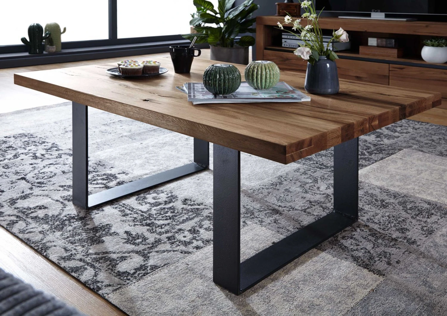 Tavolino Da Salotto In Legno Di Quercia Selvatica/ Cerro 110x70x45 Tabacco Marrone Oliato MONTREUX #316 6 Tavolino Da Salotto In Legno Di Quercia Selvatica/ Cerro 110x70x45 Tabacco Marrone Oliato MONTREUX #316 - immagine 4