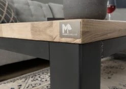 Tavolino Da Salotto In Legno Di Quercia Selvatica 110x70x45 Bianco Oliato VILLANDERS #228 -Massivmoebel24 48 200 200 1028 6