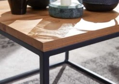 Tavolino Da Salotto In Legno Di Quercia Selvatica 60x60x43 Quercia Naturale Oliato VILLANDERS #501 -Massivmoebel24 48 200 500 0001 4