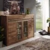MONTREUX #312 Credenza In Legno Di Cerro - Oliato / Marrone Tabacco 170x45x125 -Massivmoebel24 48 310 100 2012 1