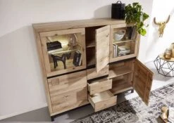 VILLANDERS #207 Credenza In Legno Di Quercia Selvatica - Oliato / Bianco 166x40x148 14 VILLANDERS #207 Credenza In Legno Di Quercia Selvatica - Oliato / Bianco 166x40x148 -Massivmoebel24 48 310 200 1007 3