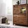 VILLANDERS #305 Credenza In Legno Di Quercia Selvatica - Oliato / Tabacco Marrone 103x40x148 -Massivmoebel24 48 310 200 2005 1