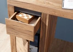 Scrivania In Legno Di Quercia Selvatica/ Cerro 150x50x75 Quercia Naturale Oliato MONTREUX #119 -Massivmoebel24 48 312 100 0019 6