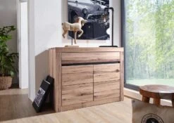 Credenza In Legno Di Quercia Selvatica/ Cerro 108x45x85 Bianco Oliato MONTREUX #209