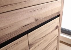 Credenza In Legno Di Quercia Selvatica/ Cerro 108x45x85 Bianco Oliato MONTREUX #209 -Massivmoebel24 48 312 100 1009 5