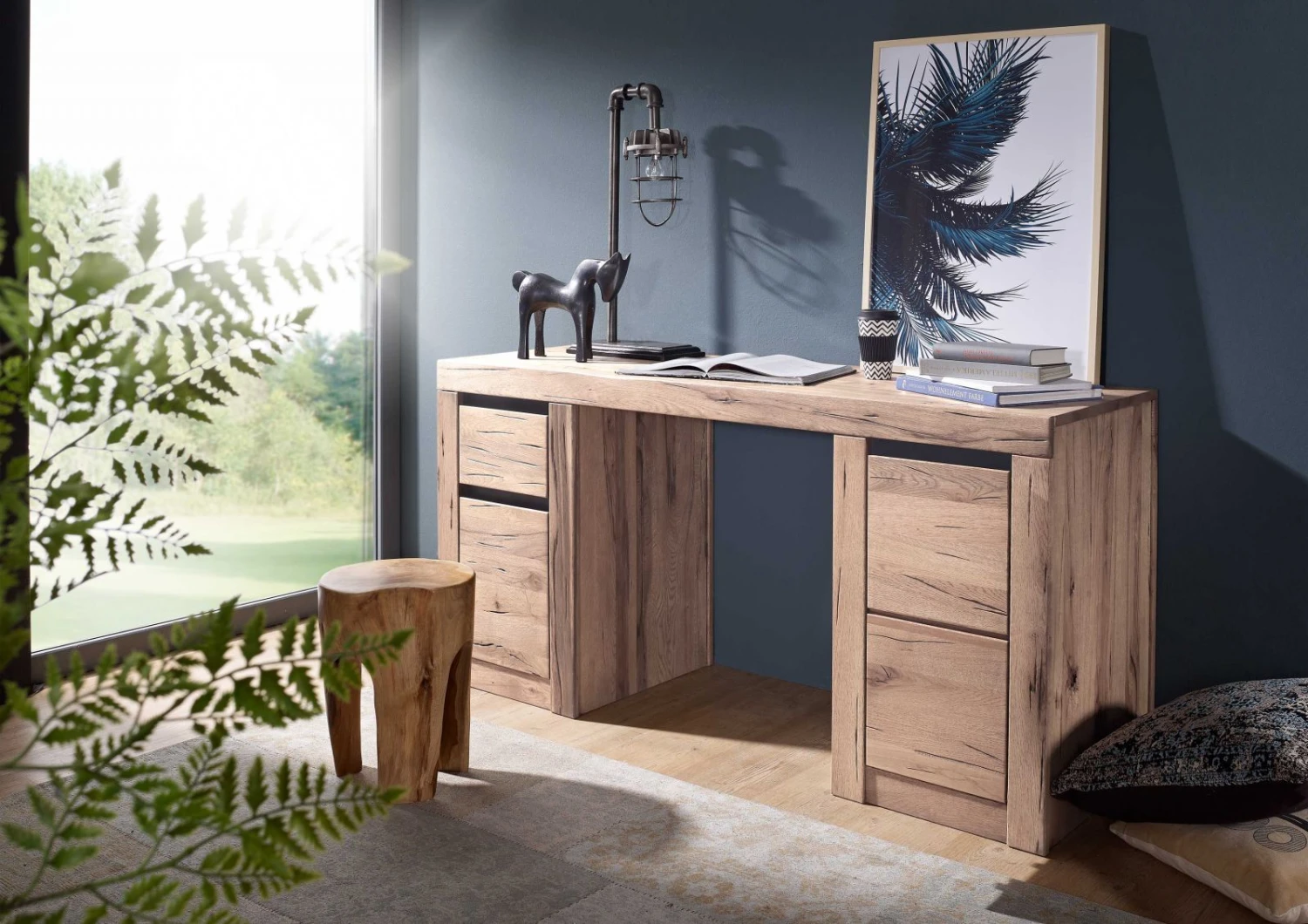 Scrivania In Legno Di Quercia Selvatica/ Cerro 150x50x75 Bianco Oliato MONTREUX #219 3 Scrivania In Legno Di Quercia Selvatica/ Cerro 150x50x75 Bianco Oliato MONTREUX #219