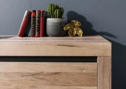 Credenza In Legno Di Quercia Selvatica/ Cerro 185x45x85 Bianco Oliato MONTREUX #228 -Massivmoebel24 48 312 100 1028 5