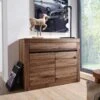 Credenza In Legno Di Quercia Selvatica/ Cerro 108x45x85 Tabacco Marrone Oliato MONTREUX #309 -Massivmoebel24 48 312 100 2009 1