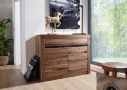 Credenza In Legno Di Quercia Selvatica/ Cerro 108x45x85 Tabacco Marrone Oliato MONTREUX #309