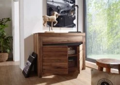 Credenza In Legno Di Quercia Selvatica/ Cerro 108x45x85 Tabacco Marrone Oliato MONTREUX #309 -Massivmoebel24 48 312 100 2009 4