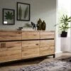 Credenza In Legno Di Quercia Selvatica 175x45x85 Quercia Naturale Oliato VILLANDERS #108