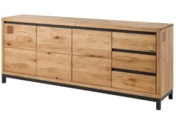Credenza In Legno Di Quercia Selvatica 210x45x85 Quercia Naturale Oliato VILLANDERS #152 -Massivmoebel24 48 312 200 0052 9