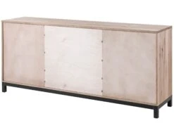 VILLANDERS #251 Credenza In Legno Di Quercia Selvatica - Oliato / Bianco 190x45x85 -Massivmoebel24 48 312 200 1051 11