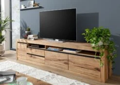 Mobile TV In Legno Di Quercia Selvatica/ Cerro 260x50x60 Quercia Naturale Oliato MONTREUX #041