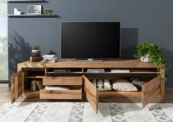 Mobile TV In Legno Di Quercia Selvatica/ Cerro 260x50x60 Quercia Naturale Oliato MONTREUX #041 -Massivmoebel24 48 313 100 0041 4