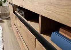 Mobile TV In Legno Di Quercia Selvatica/ Cerro 260x50x60 Quercia Naturale Oliato MONTREUX #041 -Massivmoebel24 48 313 100 0041 6