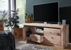 Mobile TV In Legno Di Quercia Selvatica/ Cerro 155x45x60 Bianco Oliato MONTREUX #314 12 Mobile TV In Legno Di Quercia Selvatica/ Cerro 155x45x60 Bianco Oliato MONTREUX #314 -Massivmoebel24 48 313 100 1026 4