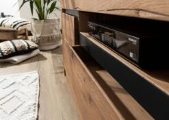 Mobile TV In Legno Di Quercia Selvatica/ Cerro 260x50x60 Tabacco Marrone Oliato MONTREUX #241 -Massivmoebel24 48 313 100 2041 7