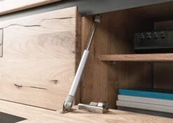 Mobile TV In Legno Di Quercia Selvatica 153x55x54 Bianco Oliato VILLANDERS #250 -Massivmoebel24 48 313 200 1050 6