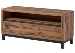 Mobile TV In Legno Di Quercia Selvatica 120x40x56 Tabacco Marrone Oliato VILLANDERS #312 -Massivmoebel24 48 313 200 2012 9