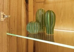 Vetrina In Legno Di Quercia Selvatica/ Cerro 110x42x200 Tabacco Marrone Oliato MONTREUX #318 -Massivmoebel24 48 320 100 2018 6