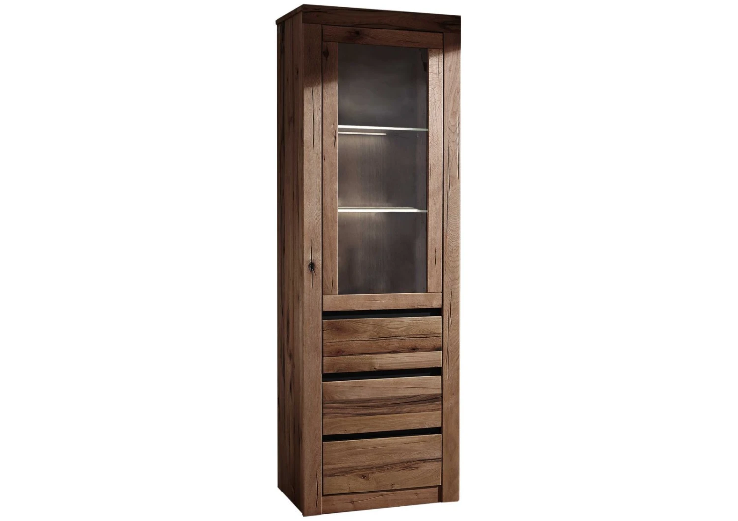 Vetrina In Legno Di Quercia Selvatica/ Cerro 62x42x190 Tabacco Marrone Oliato MONTREUX #321 10 Vetrina In Legno Di Quercia Selvatica/ Cerro 62x42x190 Tabacco Marrone Oliato MONTREUX #321 - immagine 8