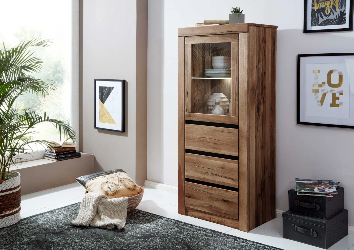 Vetrina In Legno Di Quercia Selvatica/ Cerro 62x42x150 Tabacco Marrone Oliato MONTREUX #322 3 Vetrina In Legno Di Quercia Selvatica/ Cerro 62x42x150 Tabacco Marrone Oliato MONTREUX #322