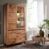 Vetrina In Legno Di Quercia Selvatica 103x40x205 Quercia Naturale Oliato VILLANDERS #101 -Massivmoebel24 48 320 200 0001 01