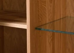 Vetrina In Legno Di Quercia Selvatica 103x40x205 Quercia Naturale Oliato VILLANDERS #101 -Massivmoebel24 48 320 200 0001 06