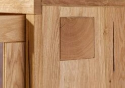 Vetrina In Legno Di Quercia Selvatica 103x40x148 Quercia Naturale Oliato VILLANDERS #102 -Massivmoebel24 48 320 200 0002 05